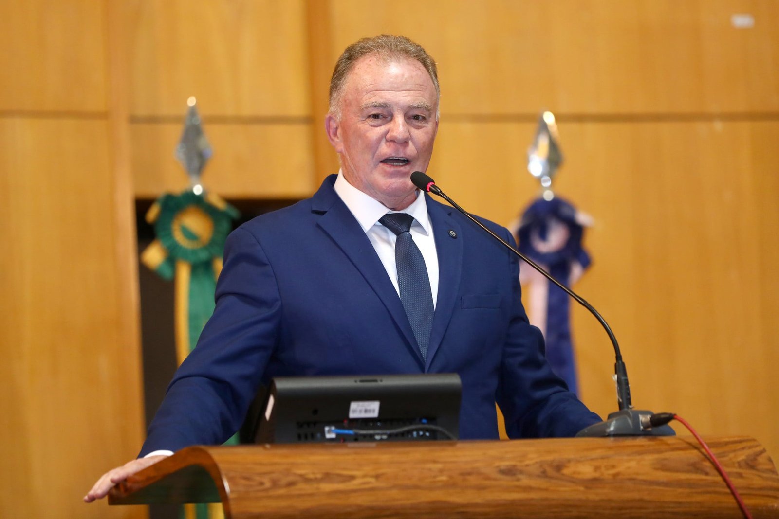 Casagrande discursa na Ales (foto: Lucas Costa/Ales)