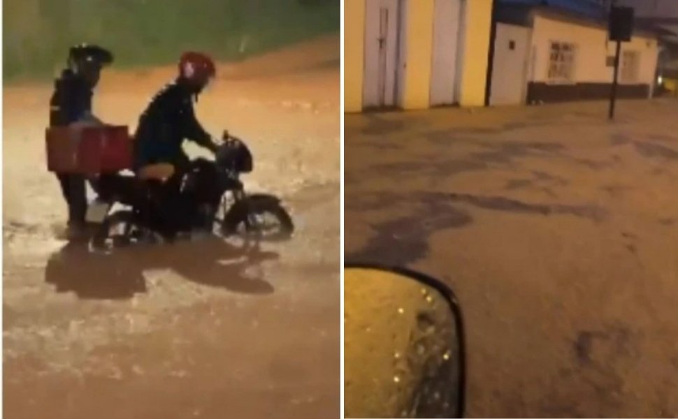 Foto:
                Reprodu&ccedil;&atilde;o/Redes Sociais
              
            
          
        
  

  

  


			Um forte temporal que atingiu cidades do interior do Estado provocou alagamentos, transto
