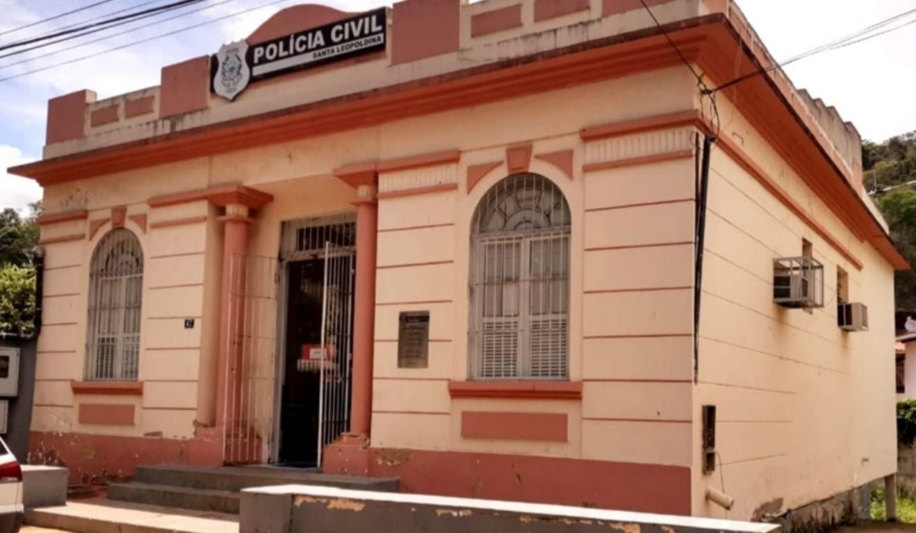 Delegacia de Pol&iacute;cia de Santa Leopoldina. Foto: Reprodu&ccedil;&atilde;o/PCES