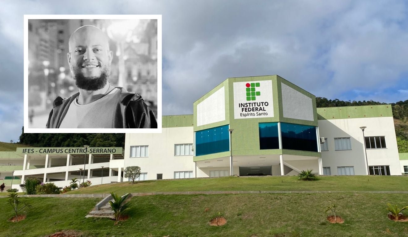 Ifes Centro Serrano lamentou a morte do professor Ricardo Andr&eacute; da Costa. Foto: Ifes/Divulga&ccedil;&atilde;o e Redes sociais