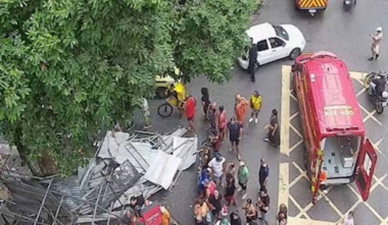 Queda de andaime mata mulher em Copacabana