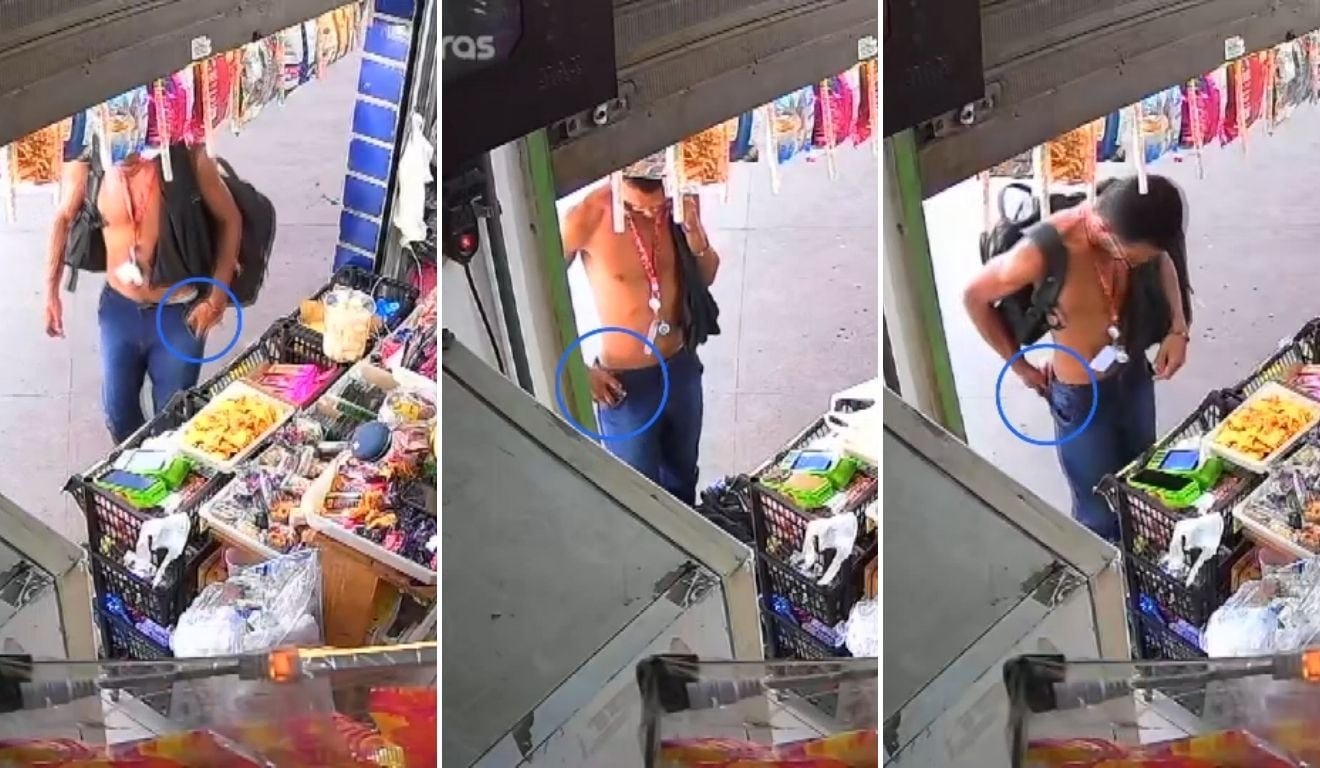V&Iacute;DEO | Homem &eacute; flagrado furtando loja de terminal em Cariacica