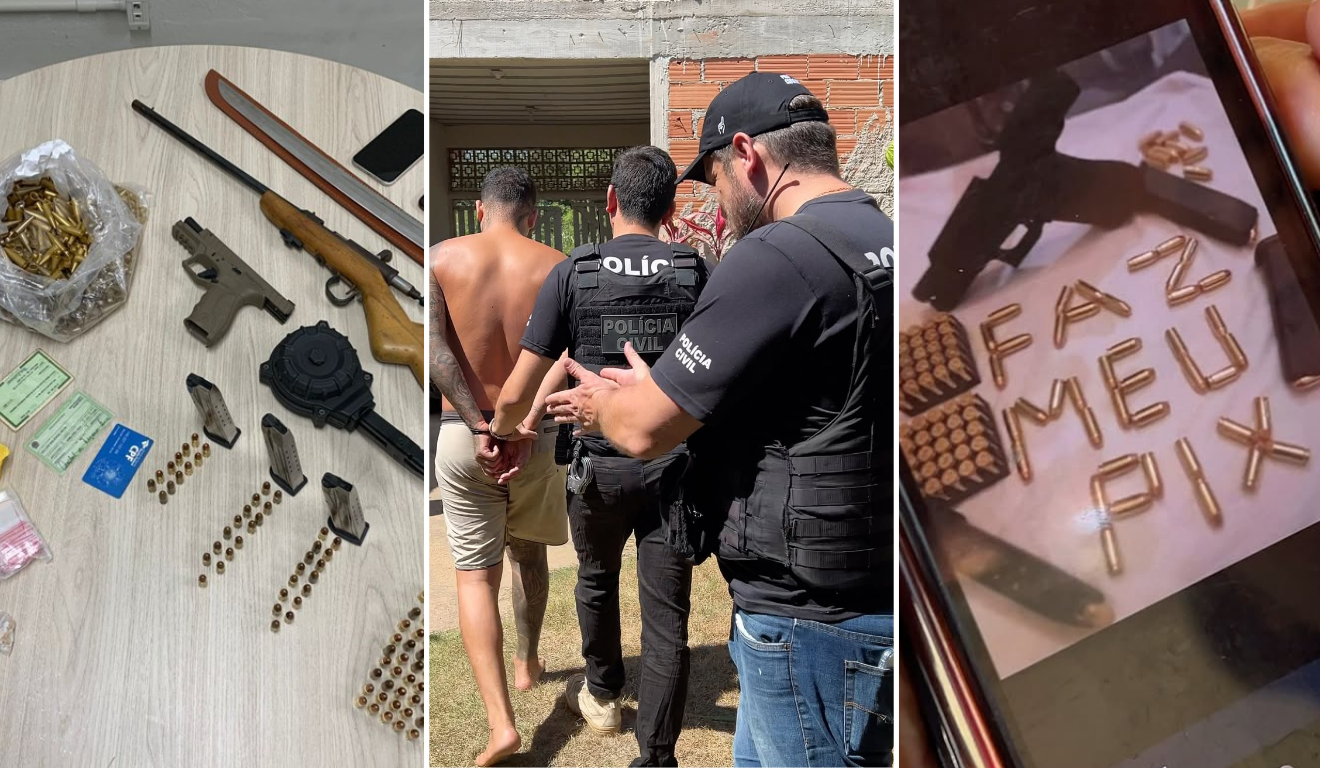 Opera&ccedil;&atilde;o prende suspeito e apreende drogas e arma turca em Aracruz