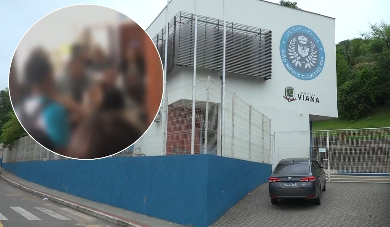 V&Iacute;DEO | Briga entre m&atilde;es dentro de escola em Viana termina na delegacia