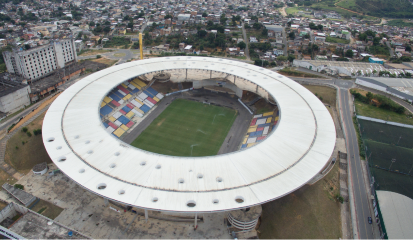 Est&aacute;dio Kleber Andrade vai receber o jogo da Desportiva na Copa do Brasil (Foto: Cl&aacute;udio Postay/ Prefeitura de Cariacica)