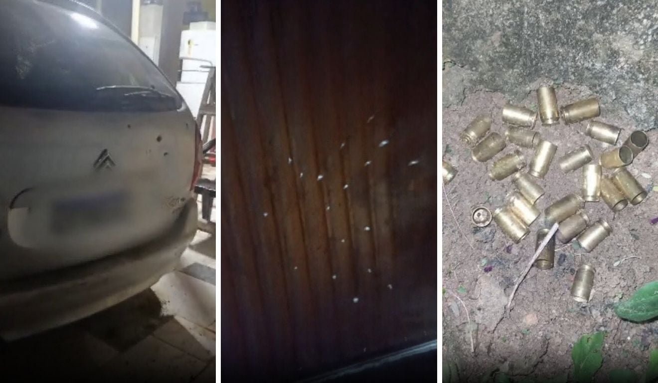 Bandidos promovem ataque e tiros atingem casas e at&eacute; cachorro