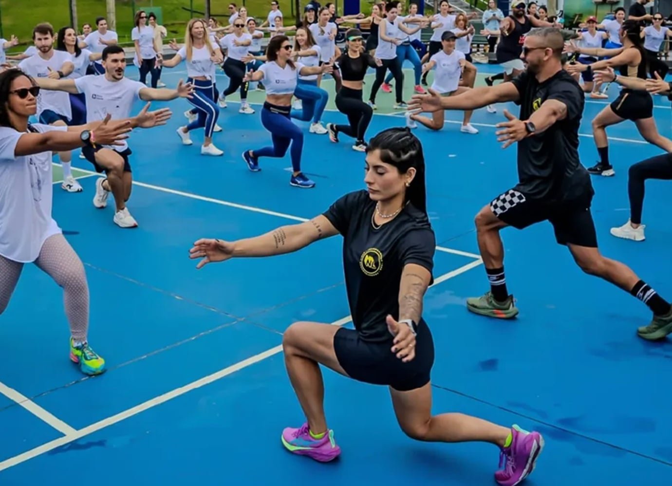 Eventos coletivos de fitness, al&eacute;m de promoverem socializa&ccedil;&atilde;o, incrementam as vendas de artigos esportivos. Cr&eacute;dito: Divulga&ccedil;&atilde;o