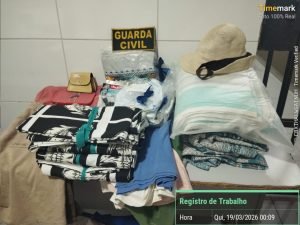 GCM prende homens no Centro de Linhares por furto em bazar beneficente