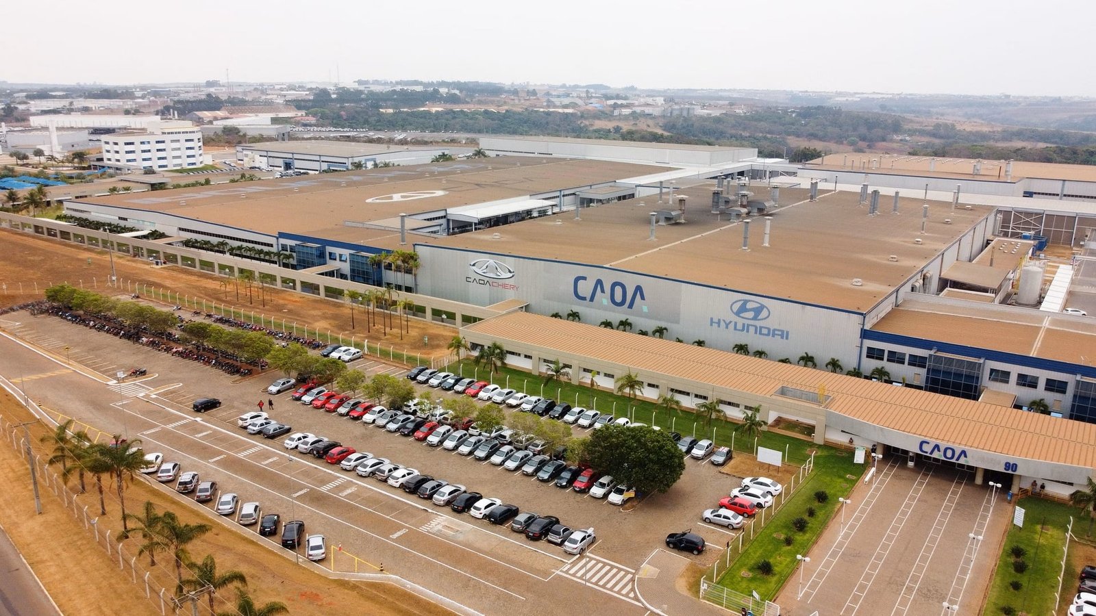 F&aacute;brica da Caoa Cherry em An&aacute;polis, Goi&aacute;s: in&iacute;cio de conversas com o ES. Cr&eacute;dito: Divulga&ccedil;&atilde;o