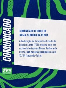 Aviso de feriado de Nossa Senhora da Penha