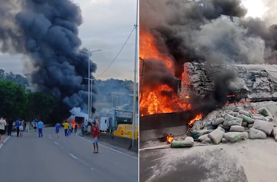 C&acirc;mera de motociclista flagra acidente impressionante na rodovia do Contorno
