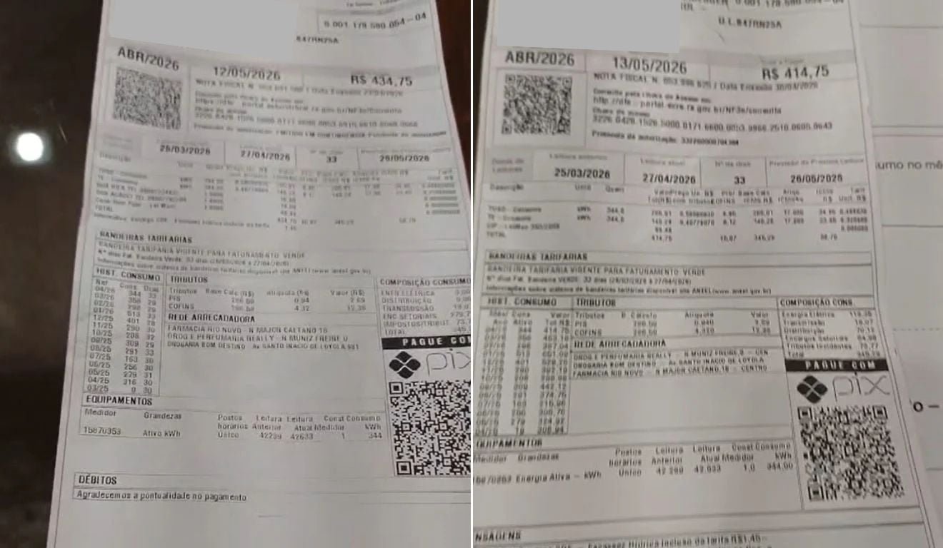 &ldquo;A distribuidora esclarece que a segunda vers&atilde;o entregue aos consumidores traz a informa&ccedil;&atilde;o da substitui&ccedil;&atilde;o da conta de energia anterior, podendo haver pequenas diferen&ccedil;as de formata&ccedil;&atilde;o.&rdquo;