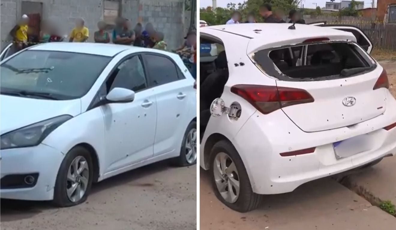 Dois homens s&atilde;o mortos a tiros dentro de carro em Vila Velha