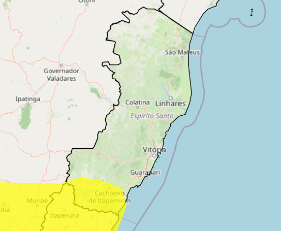 Cidades do ES recebem alerta para tempestade e granizo