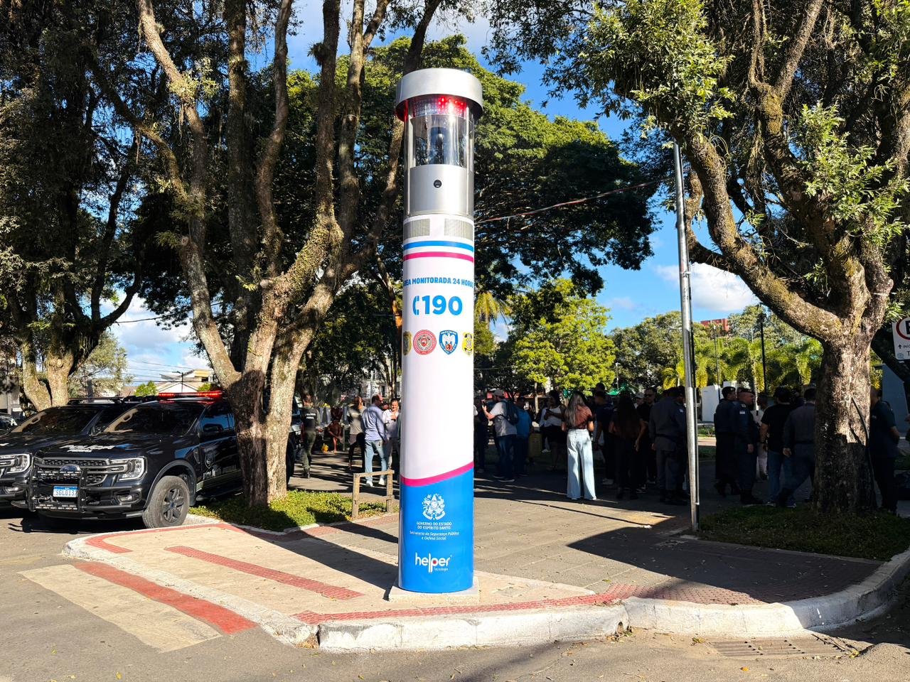 Governo do Estado inaugura Totem de Seguran&ccedil;a em Aracruz
