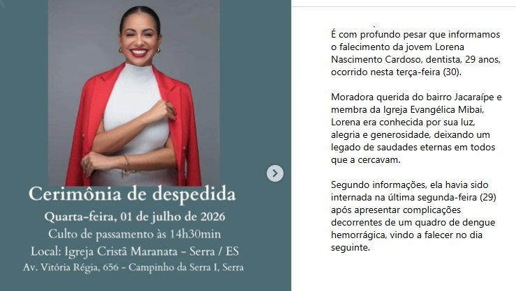 Morte de dentista na Serra pode ser a quinta por dengue no Esp&iacute;rito Santo em 2026