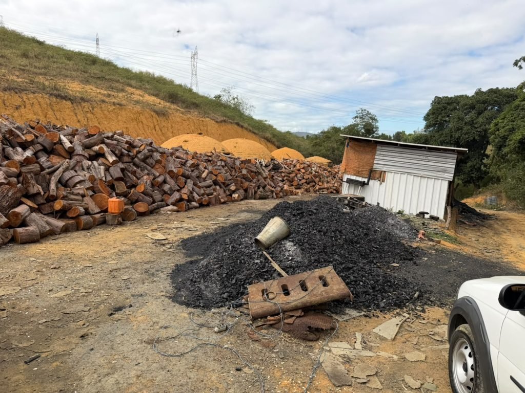 Den&uacute;ncia revela carvoaria irregular funcionando em Cariacica