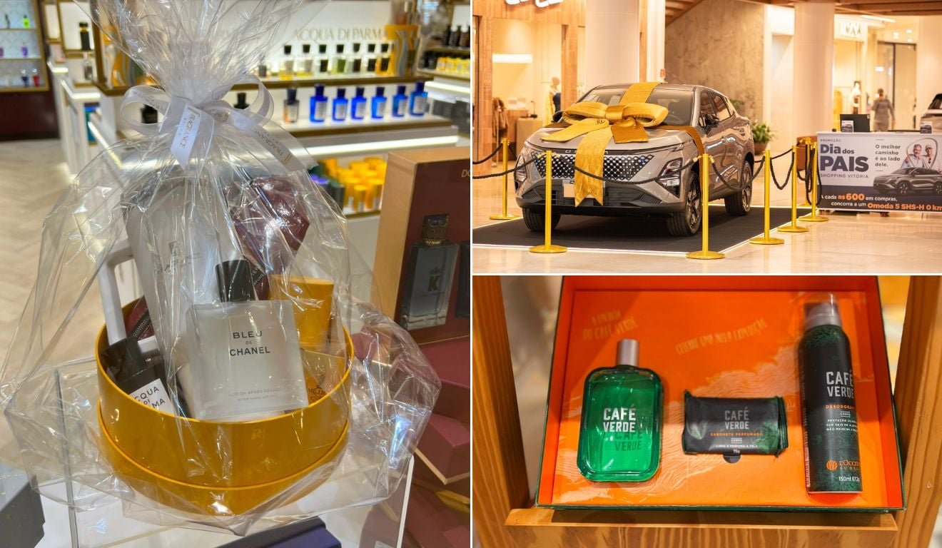 Vai comprar presente? Confira promo&ccedil;&otilde;es e pr&ecirc;mios de Dia dos Pais nos shoppings da Grande Vit&oacute;ria
