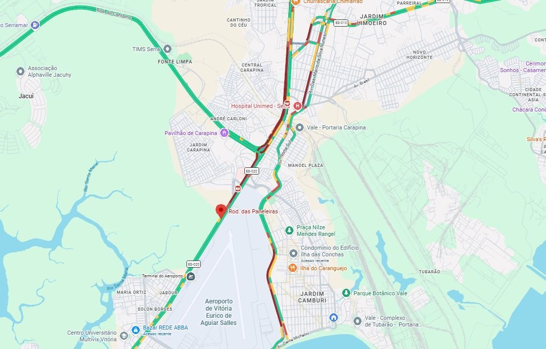 Sacos de cimento espalhados na pista travam tr&acirc;nsito na Grande Vit&oacute;ria