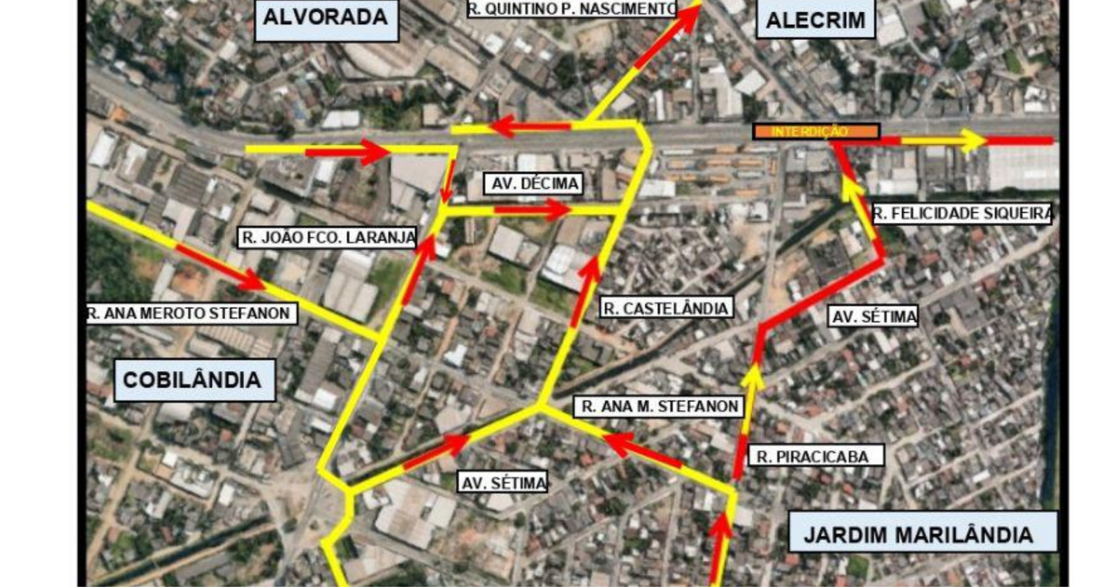 Obra na Lindenberg fecha cruzamento e muda tr&acirc;nsito