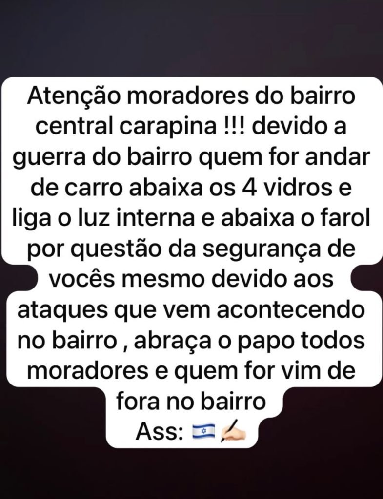 &ldquo;Vidro abaixado e farol baixo&rdquo;: mensagens circulam ap&oacute;s tiroteio que matou jovem na Serra
