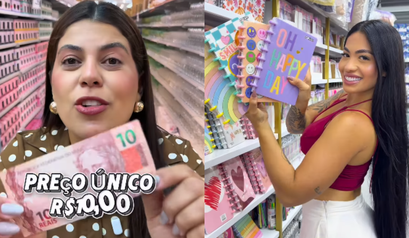 De cosm&eacute;ticos a roupas e utilidades de cozinha: loja que vende qualquer item a R$ 10 inaugura em Vila Velha e v&iacute;deo viraliza