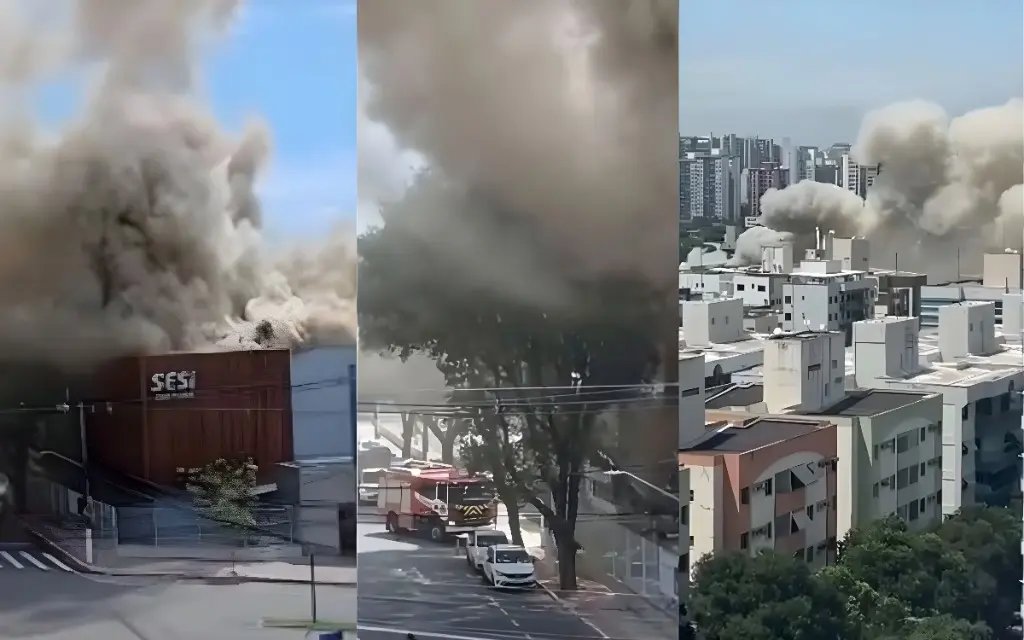 Inc&ecirc;ndio atinge teatro do Sesi em Vit&oacute;ria