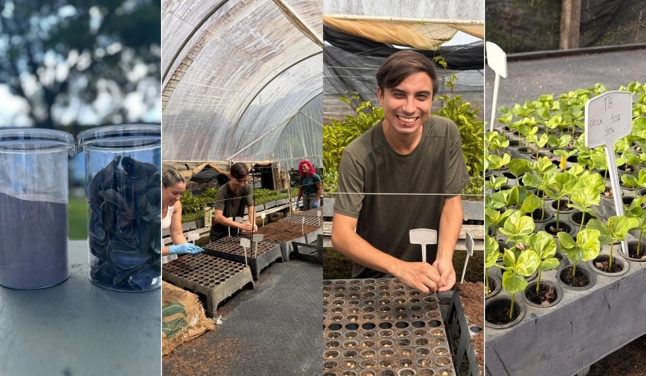 Empresa de Vila Velha transforma casca de caf&eacute; em insumo biol&oacute;gico para plantas e apresenta tecnologia no Recicla Summit 2026, em Vit&oacute;ria. Foto: divulga&ccedil;&atilde;o