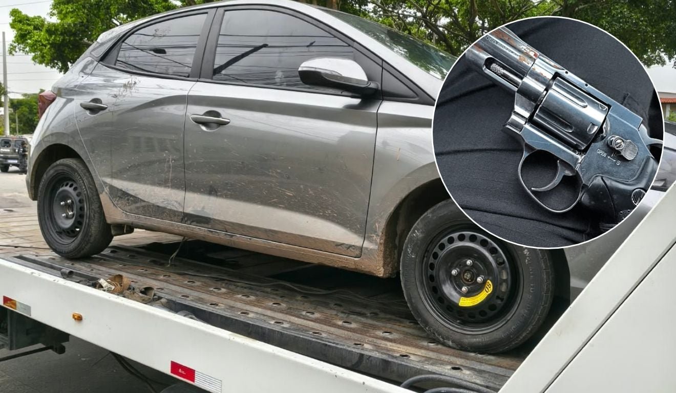 Policial pula do pr&oacute;prio carro em movimento para escapar de assaltantes armados na Serra