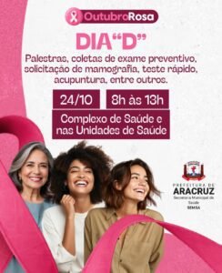 Prefeitura de Aracruz mobiliza Unidades de Sa&uacute;de e Complexo para o Dia &ldquo;D&rdquo; do Outubro Rosa