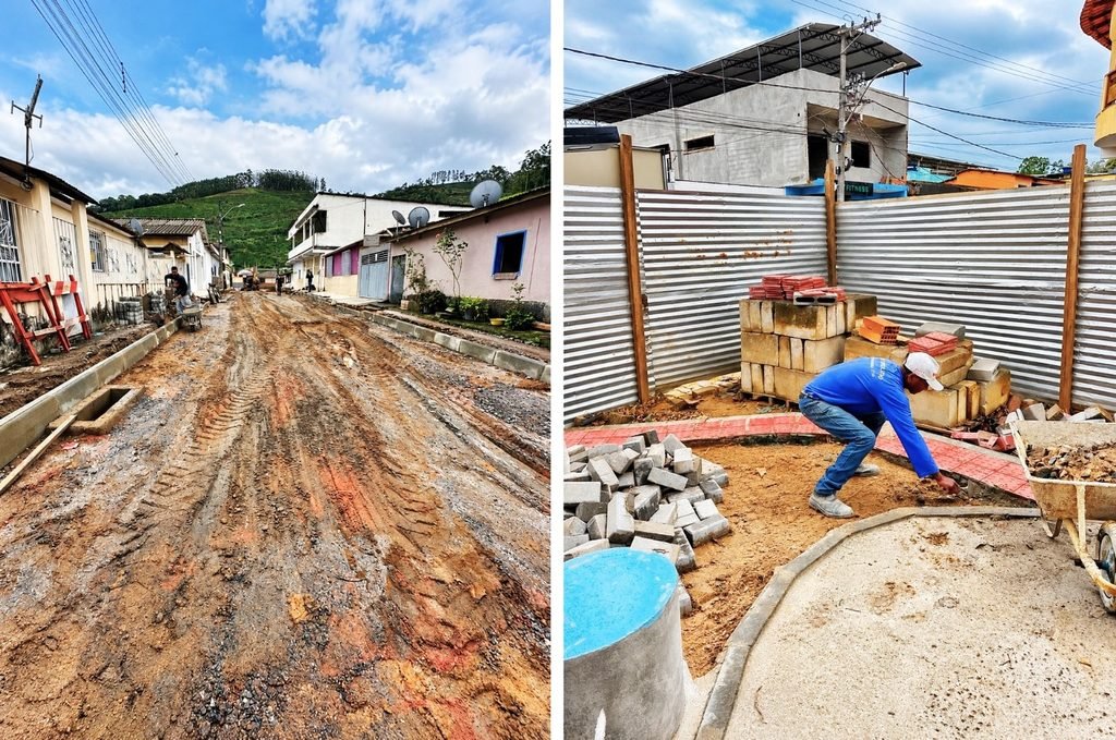 Obras de revitaliza&ccedil;&atilde;o urbana avan&ccedil;am no distrito de Mundo Novo, em Dores do Rio Preto
