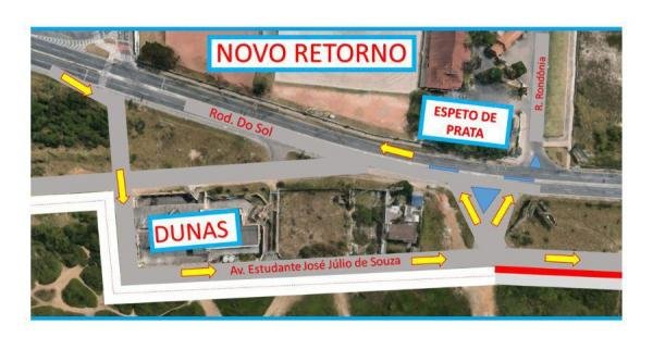 ​Nova opção de retorno é implantada na Rodovia do Sol a partir desta sexta-feira