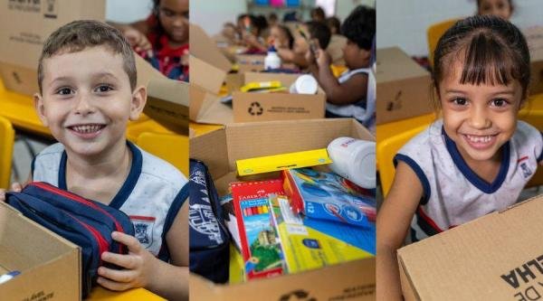 ​Professores e alunos da rede começam a receber material escolar e uniformes